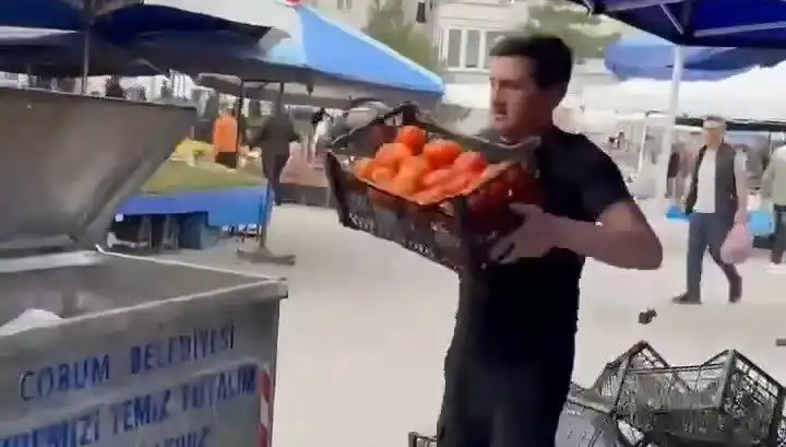 Domatesleri Çöpe Döken Pazarcıya Şok Cezalar: Kayyım Dönemi Başlıyor