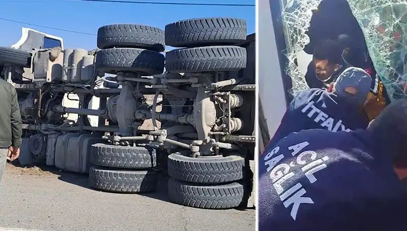 Virajı Alamayan Kamyonun Dramı: Yolda Kalanlar ve Acil Müdahale