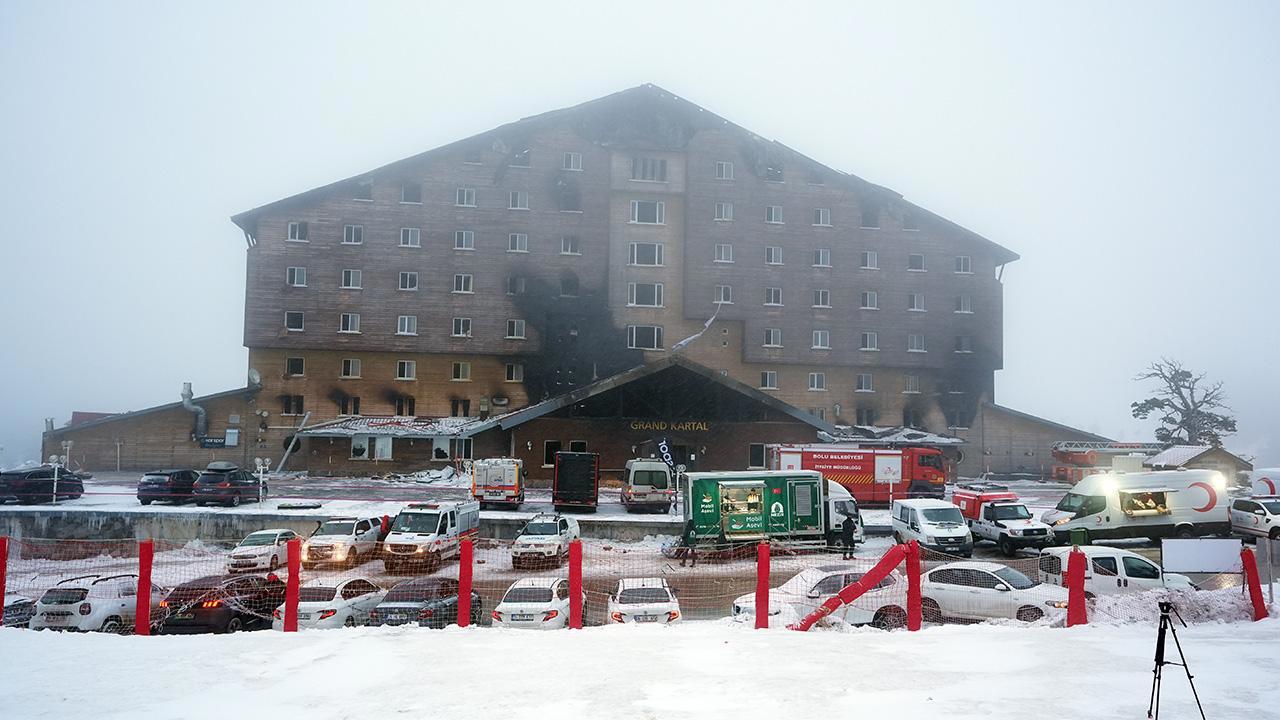 Kartalkaya'da Otel Yangını